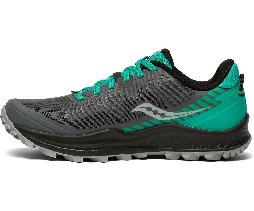 Women's Saucony Peregrine 11 Trail Running Shoes Grey / Light Turquoise | Singapore 229XYUF